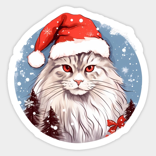 Siberian Cat Xmas, Love Cats Sticker by logiamerch